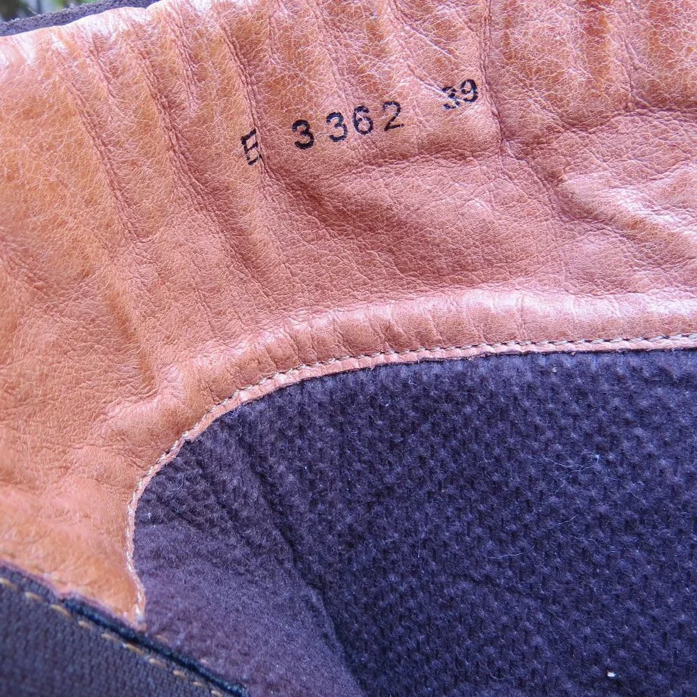 Vintage Gattino Leather Boots - Size 39 - Brown - Contrast Stitching - Suede - Picture 10 of 16